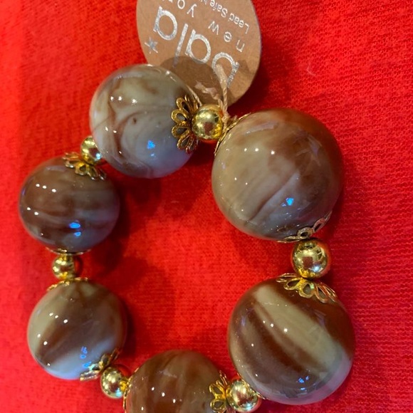 New Bala New York large brown and gold marble bracelet - Picture 2 of 2